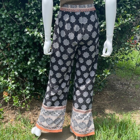 Est 1946 Bohemian All-Over Print Wide Slpit Leg Palazzo Puddle Pants - Picture 5 of 12
